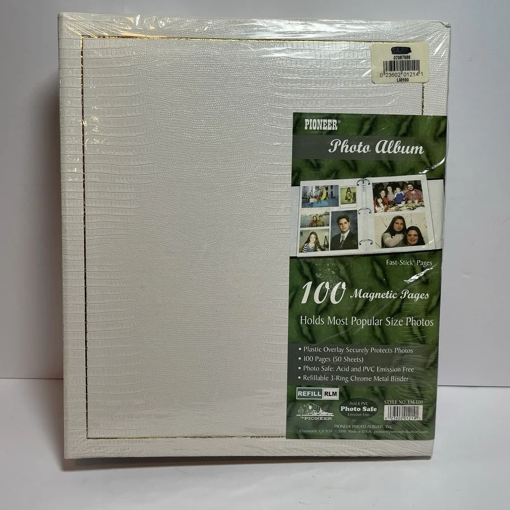 Vintage Pioneer Photo Album 100 Magnetic Pages LM-100 White New Sealed